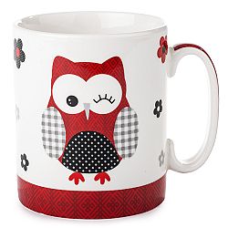 Hrnček Červená sova 750 ml, porcelán