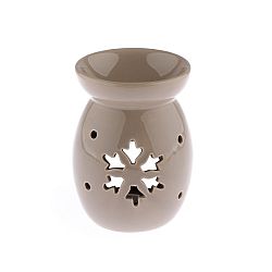 Keramická aromalampa Vločka, hnedá