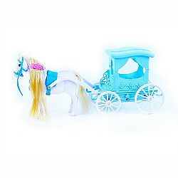 Kočiar s koňom Zimné kráľovstvo, 37 cm