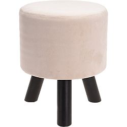 Koopman Taburet Velvet Cream, 30 x 38 cm