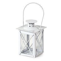 Kovový lampáš Brillare biela, 9 cm
