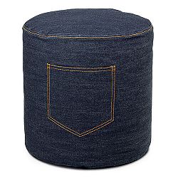 Látkový taburet Jeans, modrá