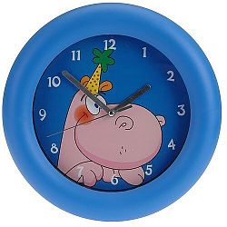 Nástenné hodiny Hippo modrá, 26 cm