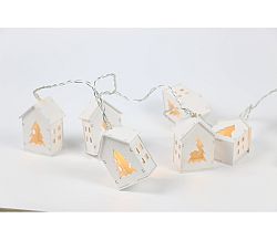 Nature reťaz s domčekmi 10 LED - biela