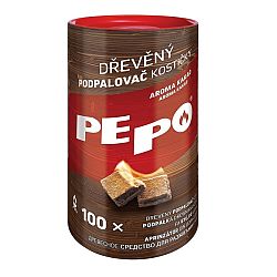 PE-PO Drevený podpaľovač kocky, 100 ks