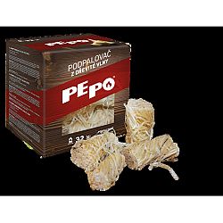 PE-PO Podpaľovač z drevitej vlny, 32 ks
