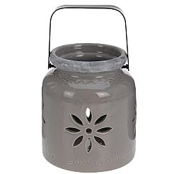 Porcelánový lampáš Fabara, hnedá