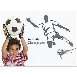 Samolepiaca dekorácia Futbalista sivý