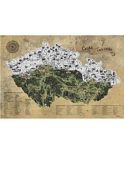 Stieracia mapa Česko - strieborná