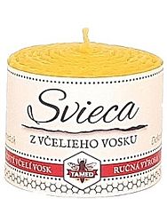 Sviečka včelí vosk žltá 33mm/40mm