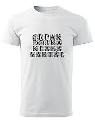 Tričko bačovský slovník Unisex Biele