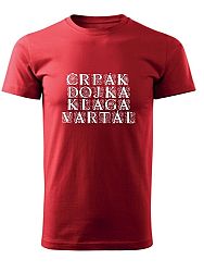 Tričko bačovský slovník Unisex Červené