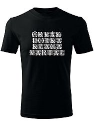 Tričko bačovský slovník Unisex Čierne