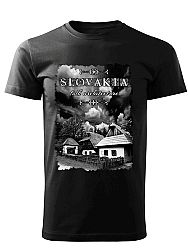 Tričko chalúpky Unisex Čierne