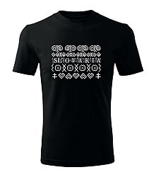 Tričko Čičmany Unisex Čierne