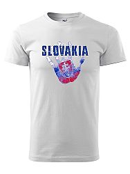 Tričko five Slovakia Unisex Biele