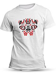 Tričko kohútiky Unisex Biele