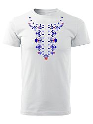 Tričko ľudová košieľka Unisex Biele