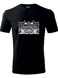 Tričko ľudový ornament Unisex Čierne