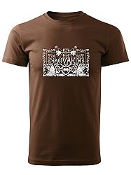 Tričko ľudový ornament Unisex Hnedé