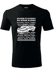 Tričko po slovensky Unisex Čierne