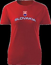 Tričko Slovakia Dámske klasik Červené