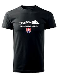 Tričko Slovakia Tatry Unisex Čierne