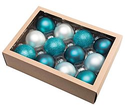 Vianočné gule 6,5 cm - zimný set