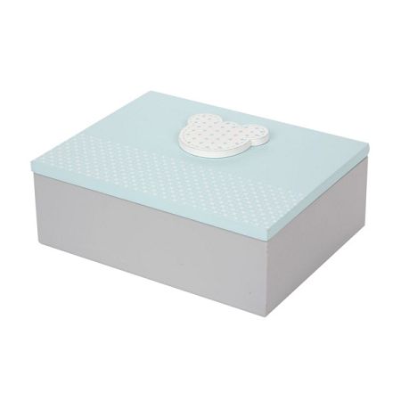 Altom Drevený box Medvedík, modrá