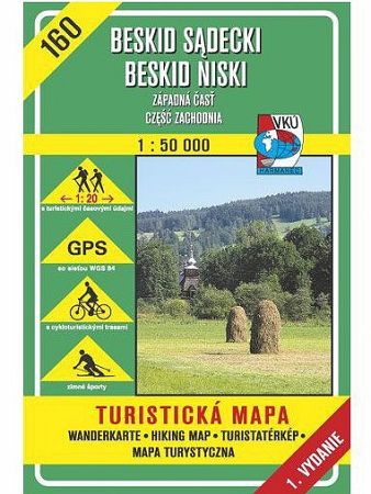 Beskid Niski - Západná časť 160 Turistická mapa 1:50 000