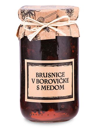 Brusnice v borovičke a mede 230g