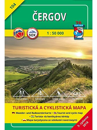 Čergov 104 Turistická mapa 1:50 000