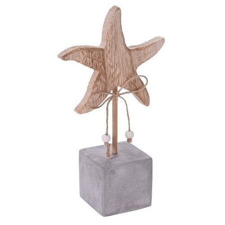 Drevená dekorácia Sea star, 18 cm