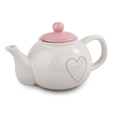 Keramická kanvička Heart 1 l, sv. červená