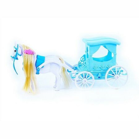 Kočiar s koňom Zimné kráľovstvo, 37 cm