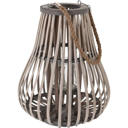 Koopman Prútený lampáš Mooba, 40 cm