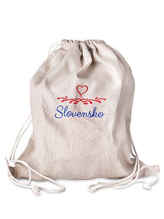 Ľanový batôžtek na vandrovku Slovensko