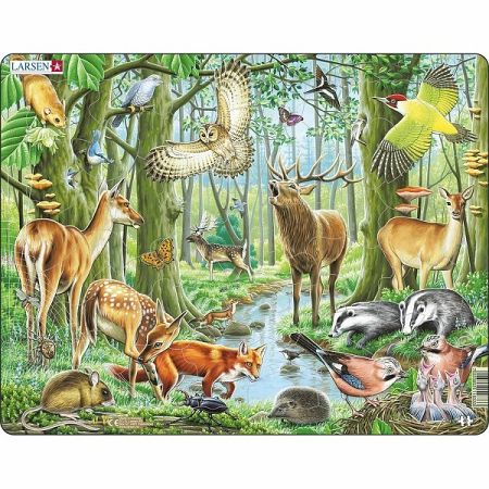 Larsen Puzzle Európsky les, 40 dielikov
