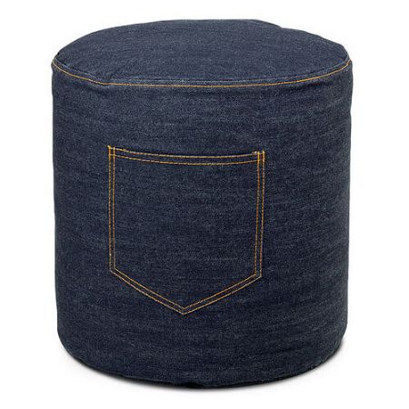Látkový taburet Jeans, modrá