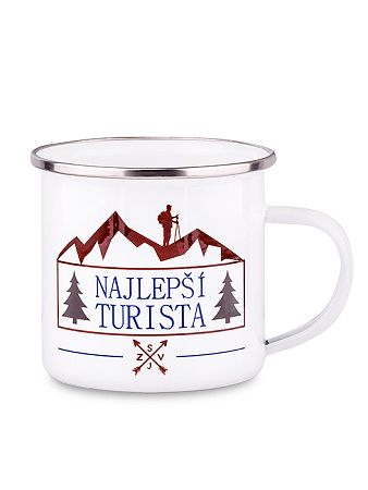 Plechový hrnček najlepší turista 300ml