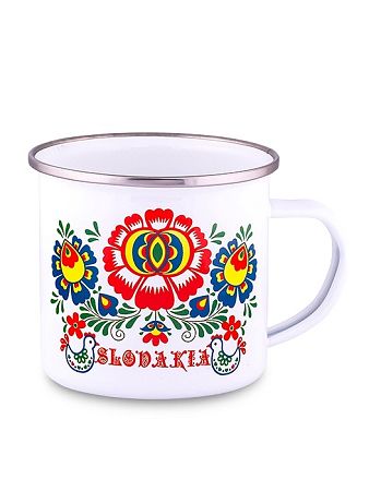 Plechový hrnček Slovakia kvet 300ml