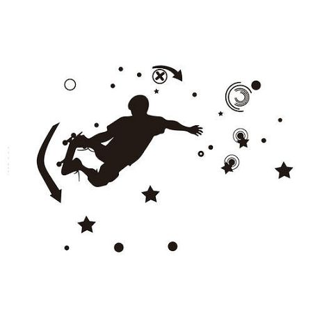 Samolepiaca dekorácia skate, 