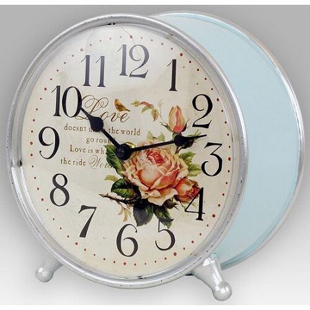Stolné hodiny Romantic rose, pr. 21 cm