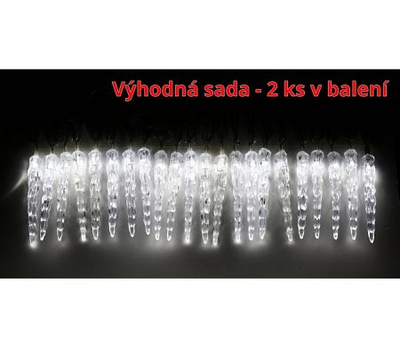 Svietiace mini cencúle 40 LED - sada 2 ks