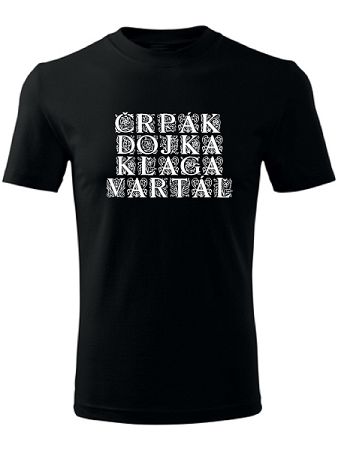 Tričko bačovský slovník Unisex Čierne