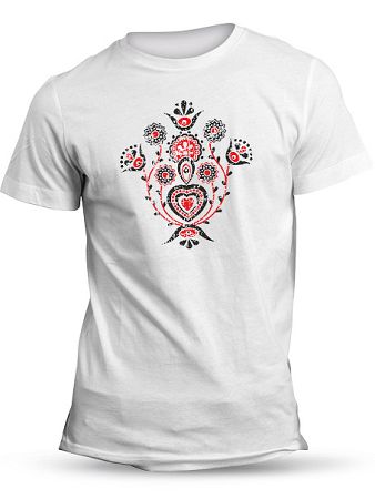 Tričko bylinky retro Unisex Biele