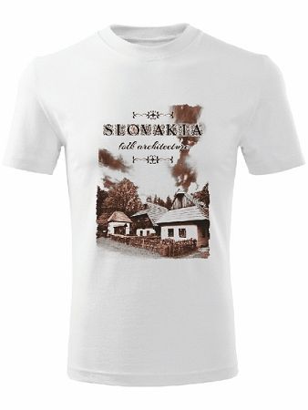 Tričko chalúpky Unisex Biele