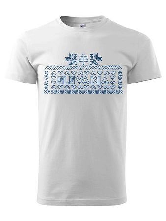 Tričko čičmanský vzor Unisex Biele