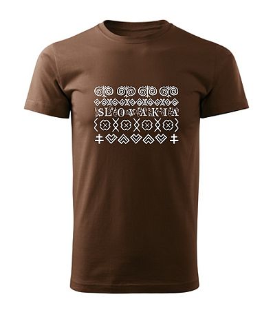 Tričko Čičmany Unisex Hnedé