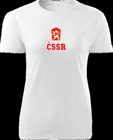 Tričko ČSSR Dámske klasik Biele